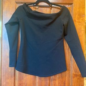 Black off-the-shoulder top
